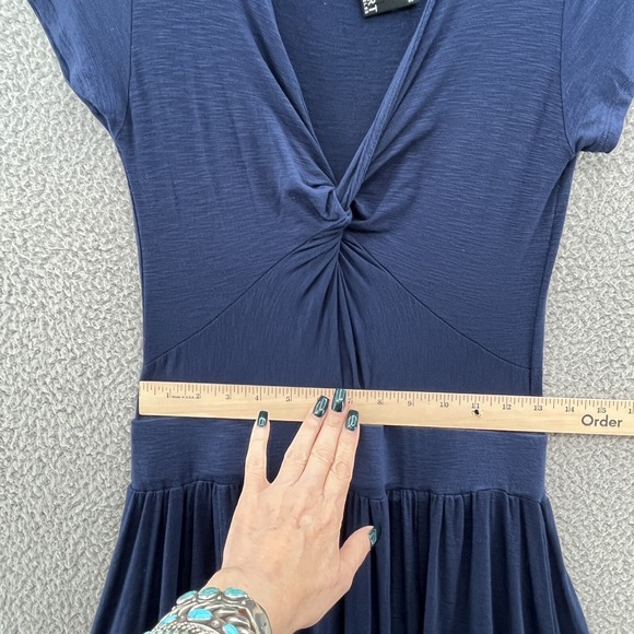 Dolan Dress Women Medium Blue Fit Flare Taya Knee Length Flowy Retro T Shirt - Picture 6 of 8